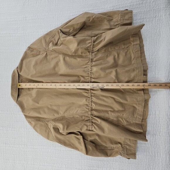 Gap Utility Chore Jacket Men's XXL Safari Khaki Elastic Y2K 4 Pockets EUC - Picture 14 of 16